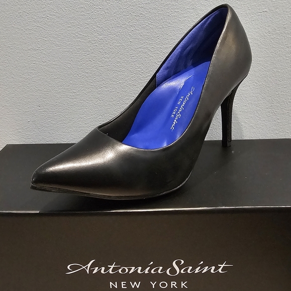 *BRAND NEW* Antonia Saint NY Victoria 2.0 Custom Fit High Heel Black Pointed Toe - Picture 5 of 10